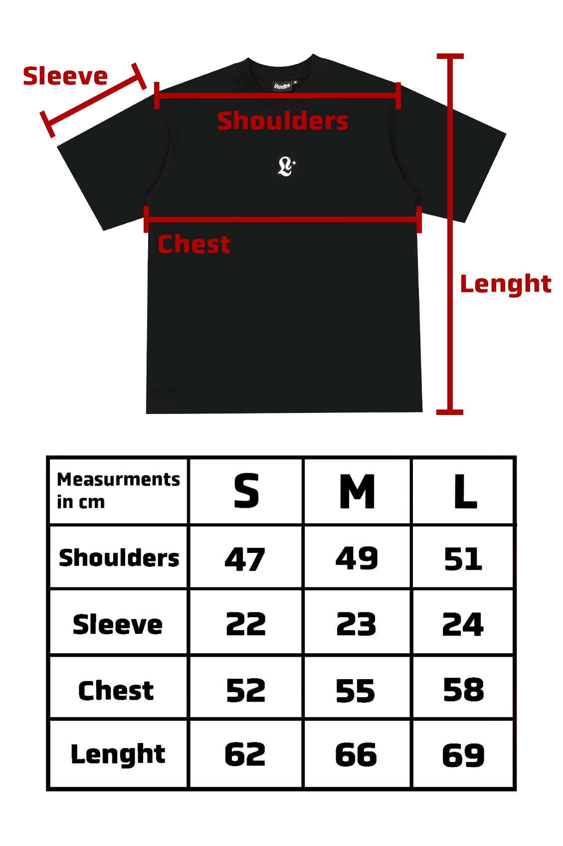"The 300s" tee black